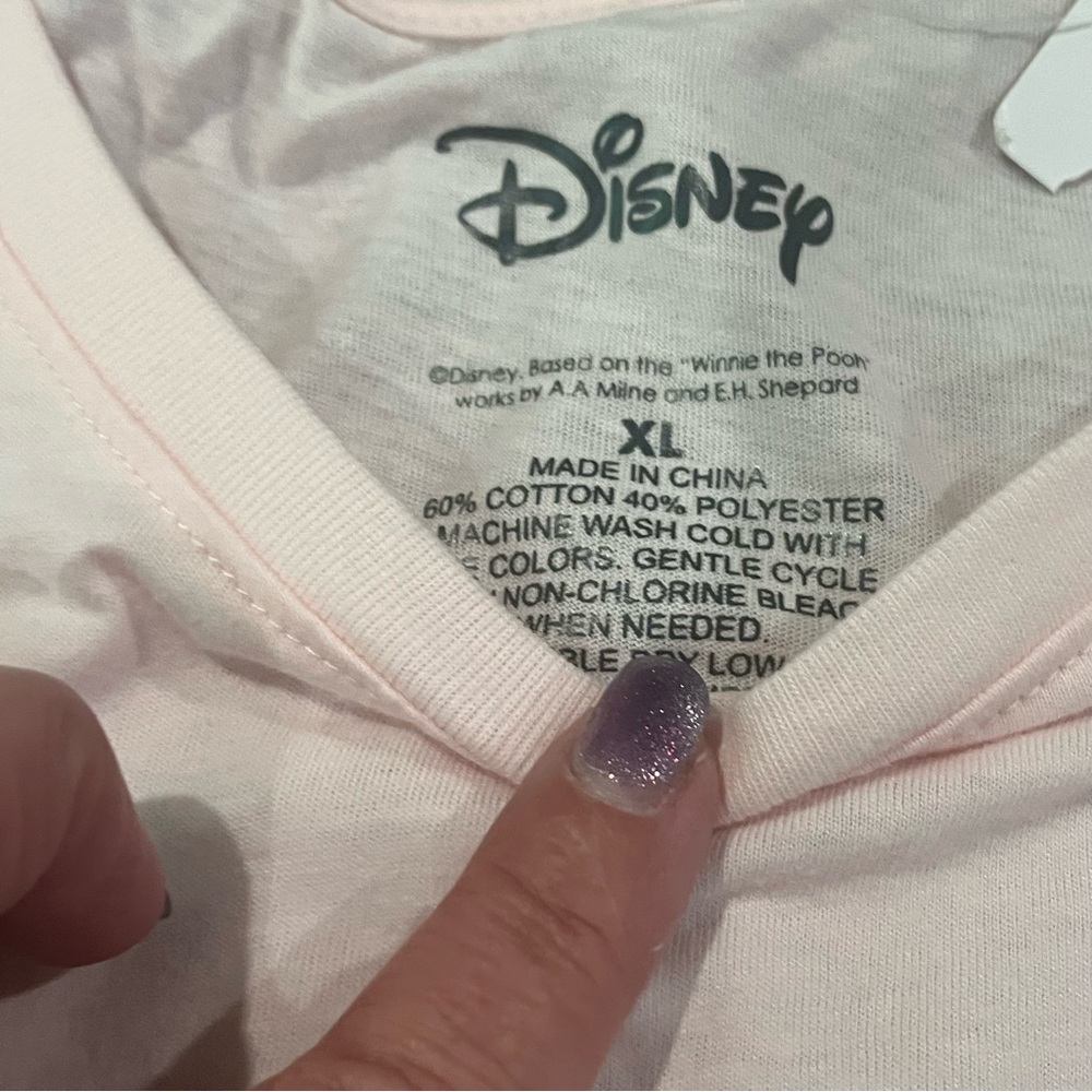Disney Winnie the Pooh Pink T-Shirt Tee XL Women’s - Picture 4 of 6